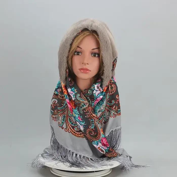 Chapeau à capuche en fourrure de vison pour femmes