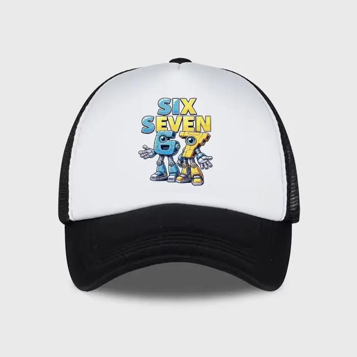Casquette en maille avec imprimé robot Cute 67 : respirante