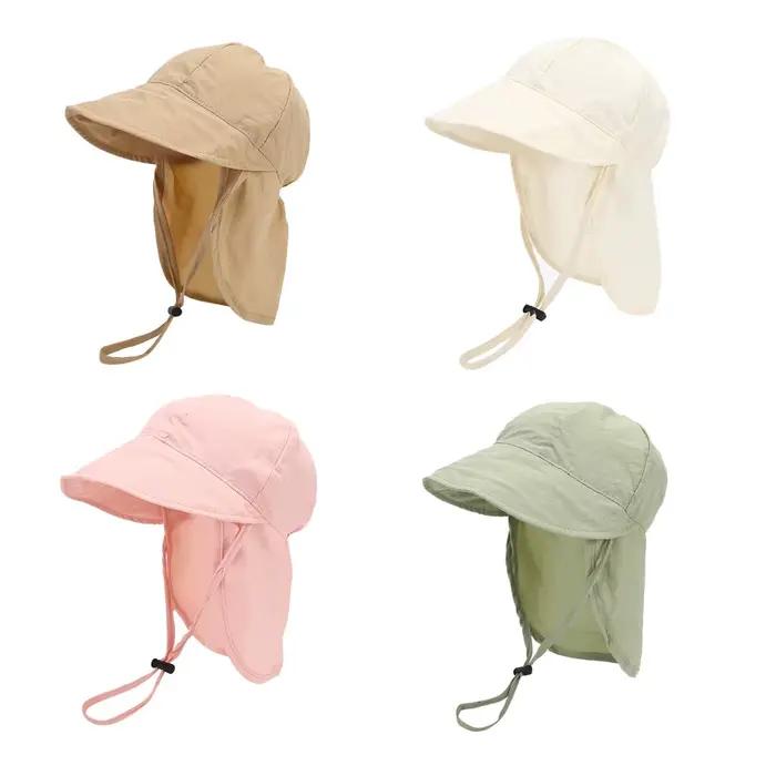 Chapeau de soleil d'été avec châle à bord souple
