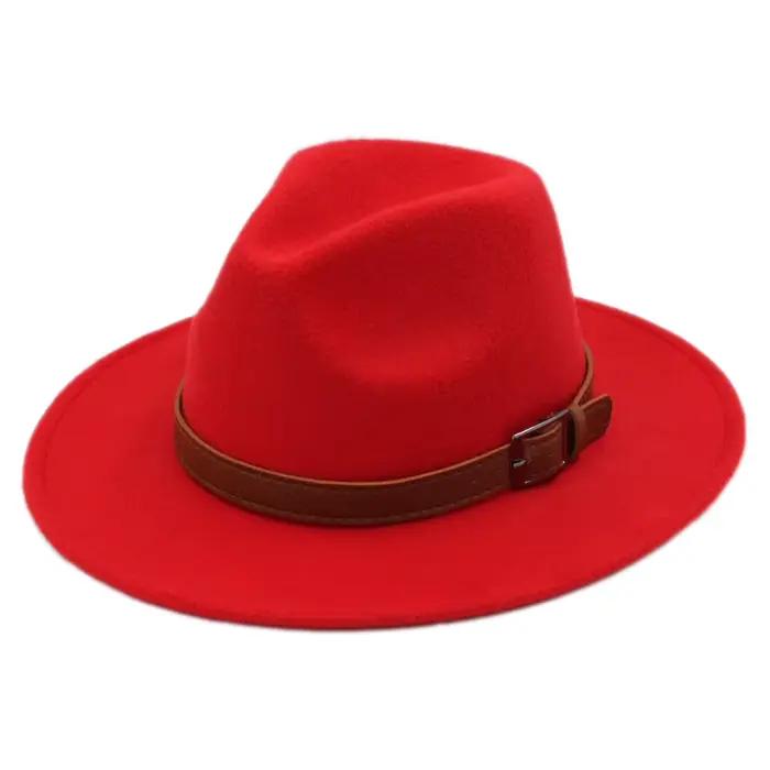 Chapeau Fedora en feutre pour hommes et femmes
