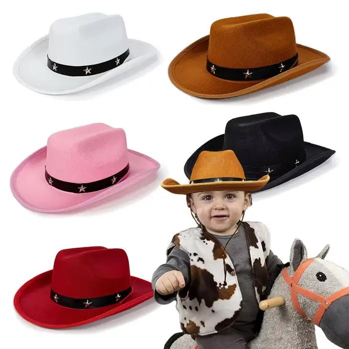 Chapeau de Cowboy occidental à rivets étoile à cinq branches pour enfants