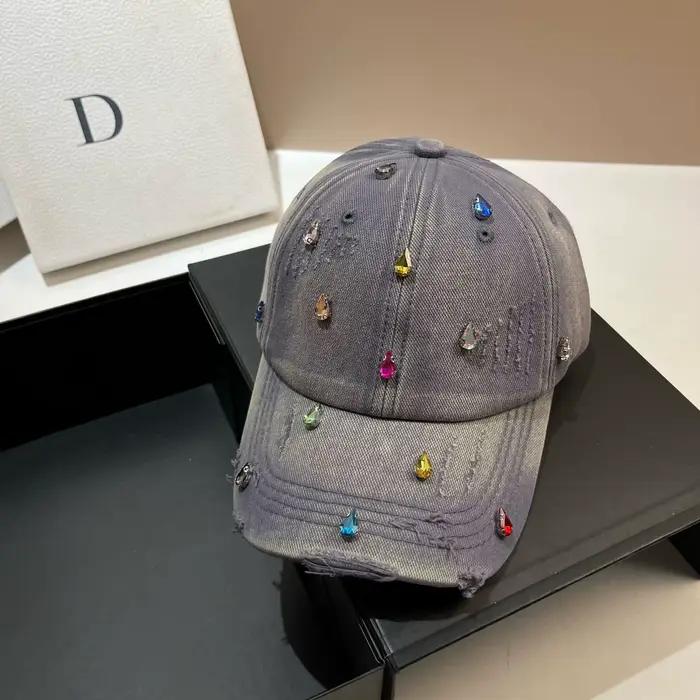 Casquette de Baseball coréenne de luxe avec diamant d'eau