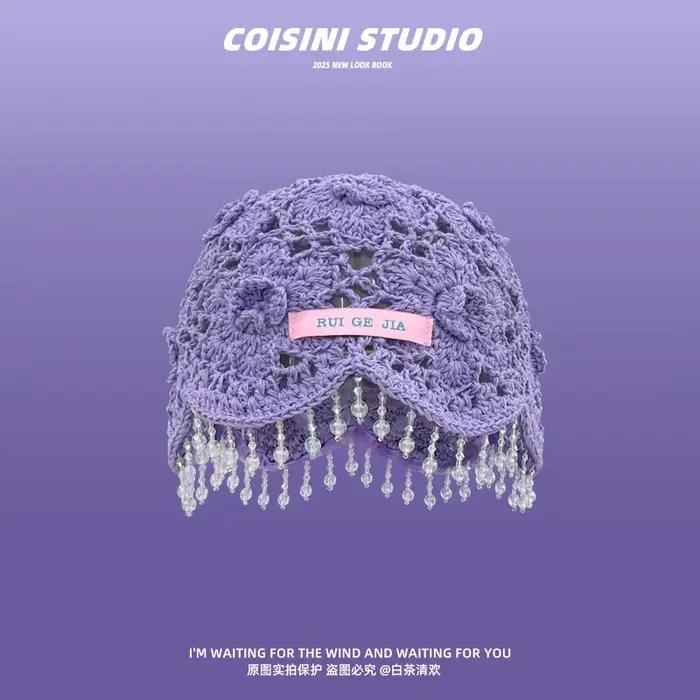 Chapeaux de pull à franges et perles de Style bohémien pour femmes