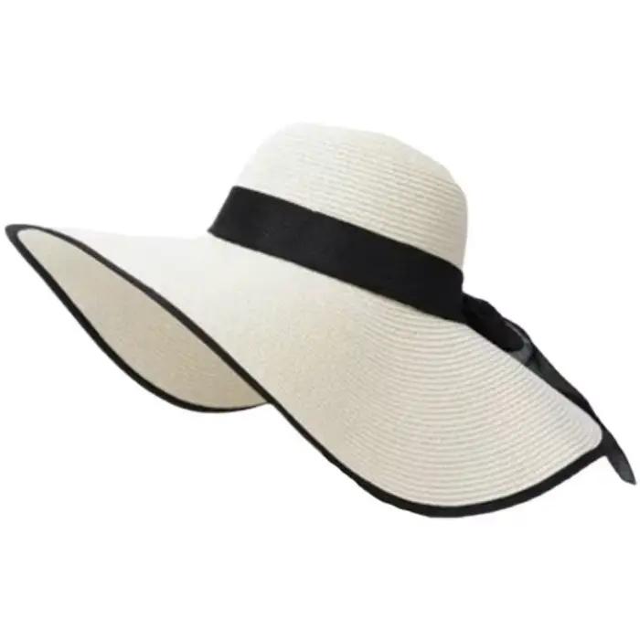 Chapeau de soleil en paille pour femme