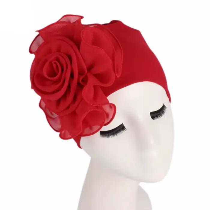 Turban pour femme à grande fleur