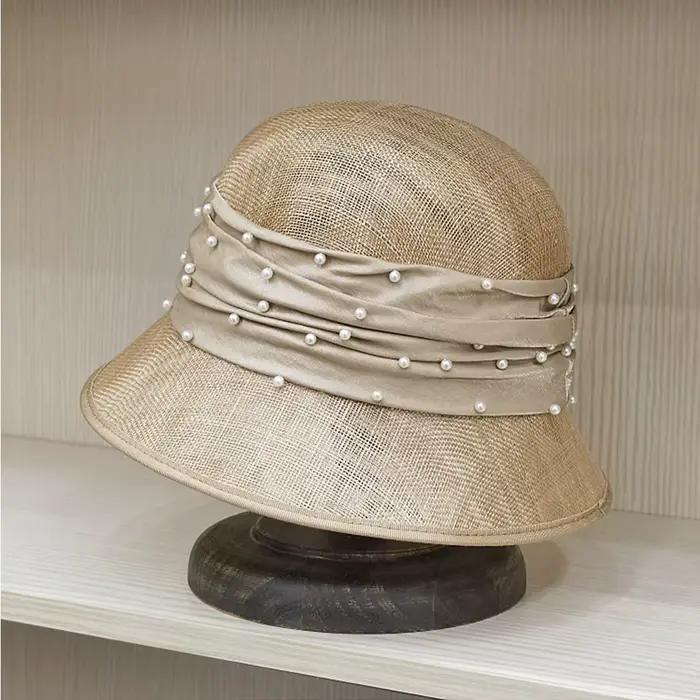 Chapeau d'été en lin pour femmes