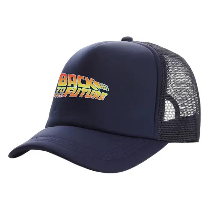 Casquette de camionneur retour vers le futur casquette de baseball unisexe style sport polyester imprimé multifonction réglable pour hommes occasions décontractées été