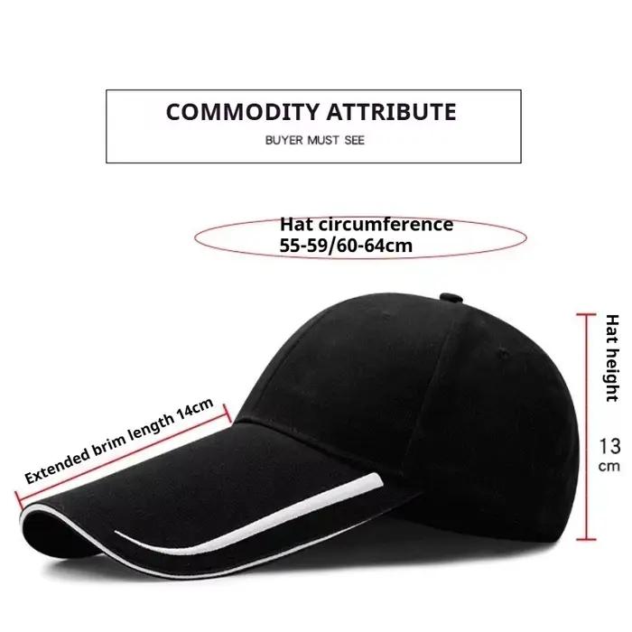 14 cm longue visière grande tête homme