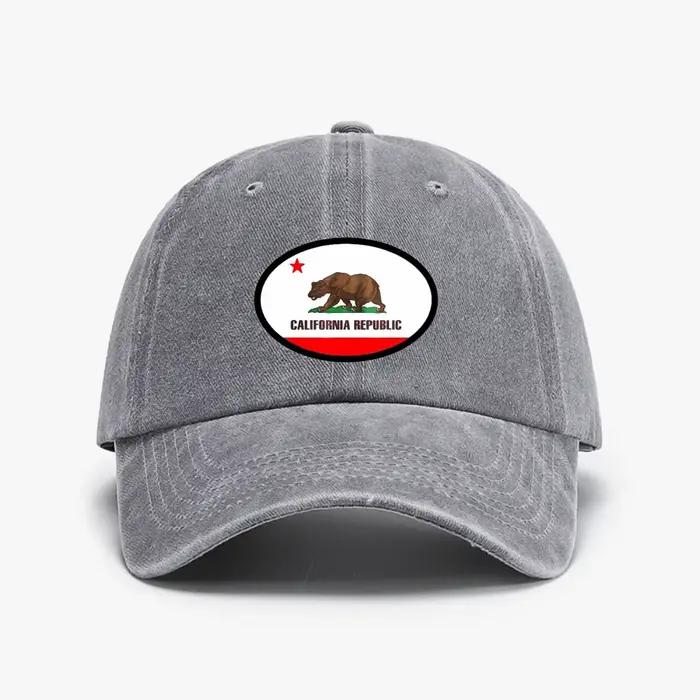 Casquette de baseball unisexe avec drapeau de la République de Californie
