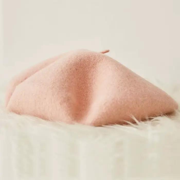Béret noir 100% laine pour femme et fille