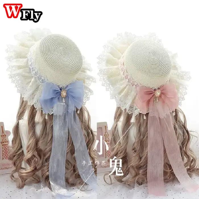 Harajuku-Chapeau de paille d'été pour femmes et filles