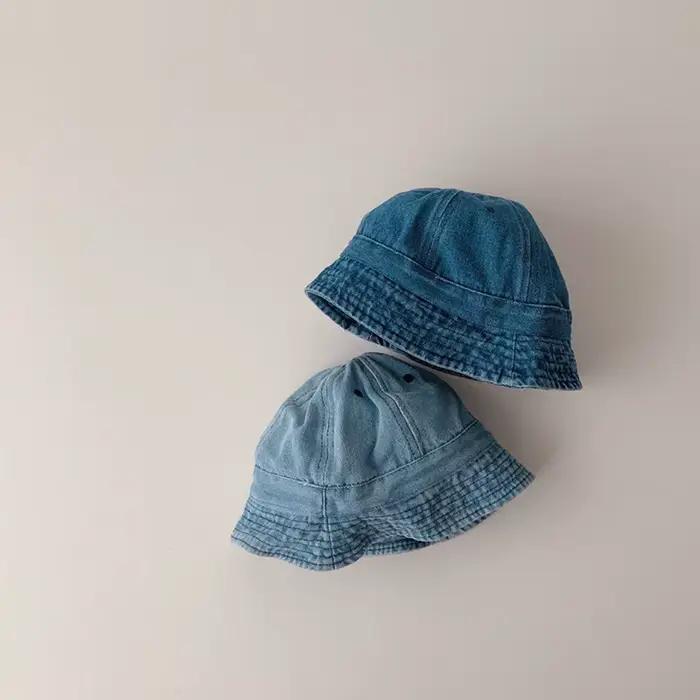 Casquette seau en Denim coréen pour bébé