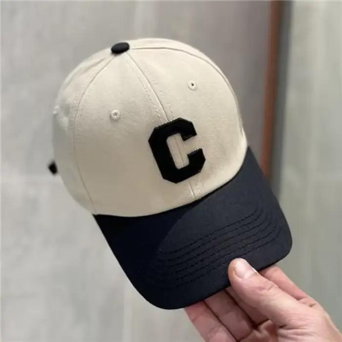 Casquette de baseball lettre C pour femmes et hommes