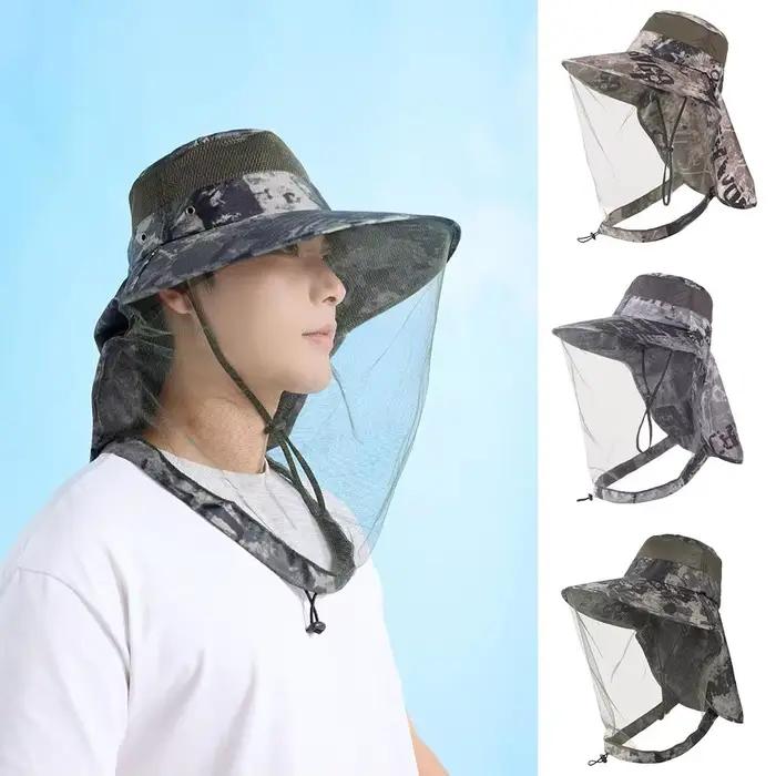 Casquette anti-moustiques pour la pêche