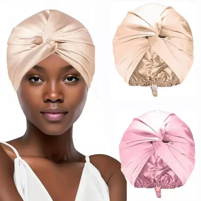 Bonnets Turban en soie Pure pour femmes