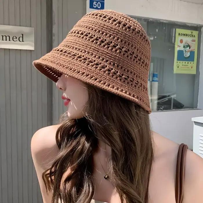 Chapeaux d'été disquette en Crochet faits à la main