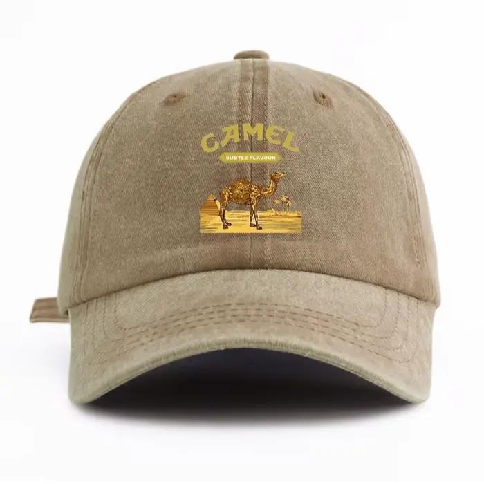 Casquette de Baseball délavée imprimée CAMEL