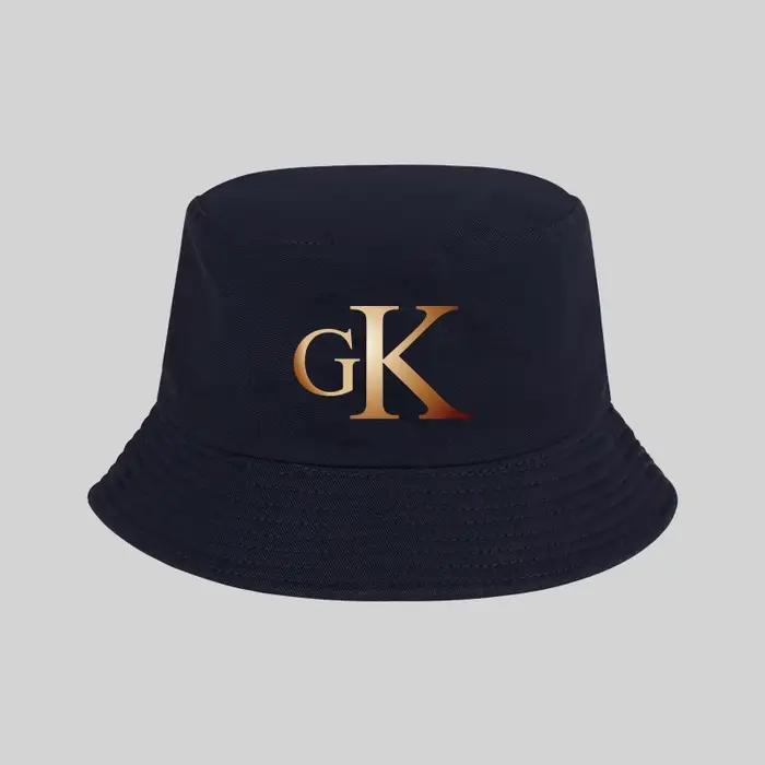 Chapeau de pêcheur rétro GK avec lettrage - Chapeau de soleil unisexe