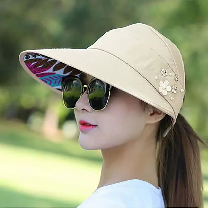 Chapeau de soleil pliable pour femme
