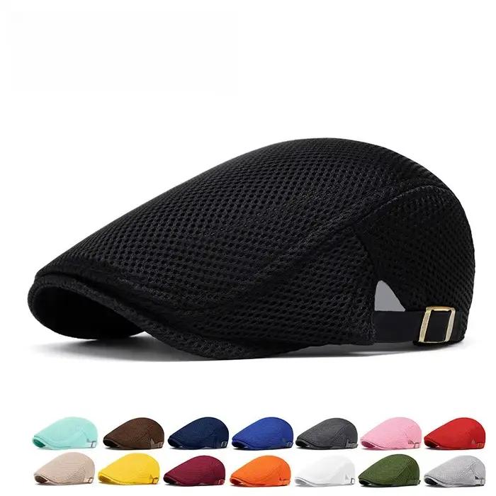 Chapeau Seau en Maille Perforée Béret Respirant Tendance Polyvalent pour Femmes Quatre Saisons Occasions Spéciales