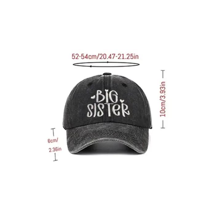 Casquettes ajustables en coton lavé style vintage pour frères et sœurs