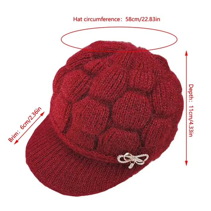Bonnet tricoté doublé de polaire épais