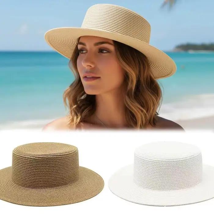 Chapeau de paille à large bord tendance