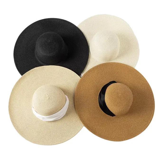 Chapeau de paille à large bord pour dames