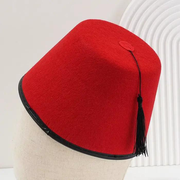 Chapeau Fez Rond Universel en Feutre