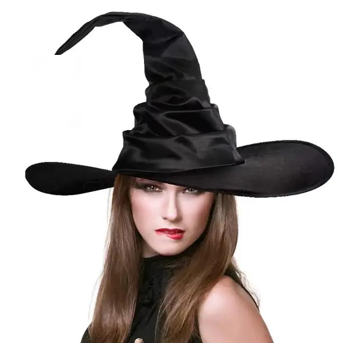 Chapeau de sorcière noir pointu pour halloween et cosplay polyvalent ajustement confortable multicolore pour femmes et hommes occasions spéciales