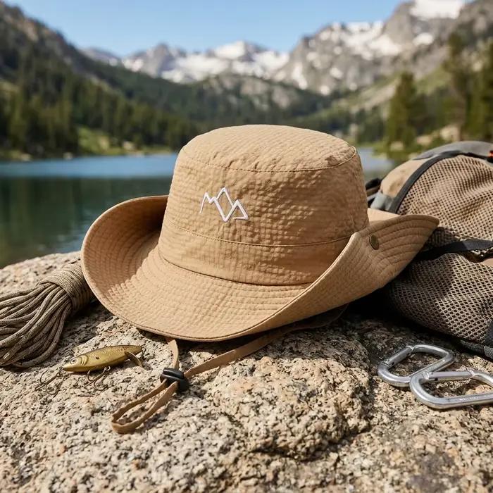 Chapeau de pêcheur unisexe avec design brodé