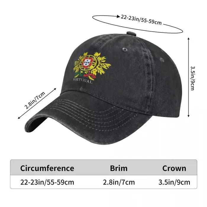 Casquette de baseball décontractée avec armoiries du Portugal