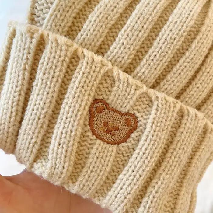 Chapeaux brodés petit ours pour enfants