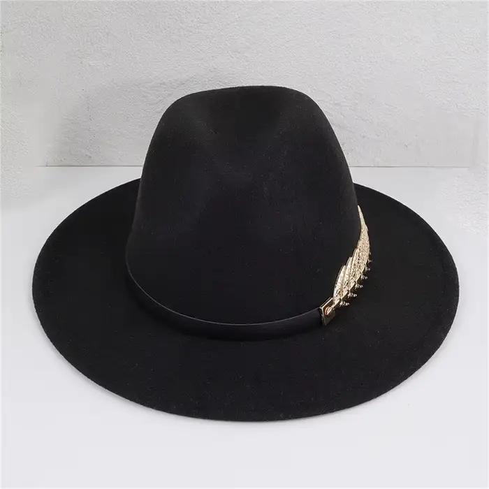 Chapeaux Fedoras britanniques en feutre vintage pour hommes et femmes