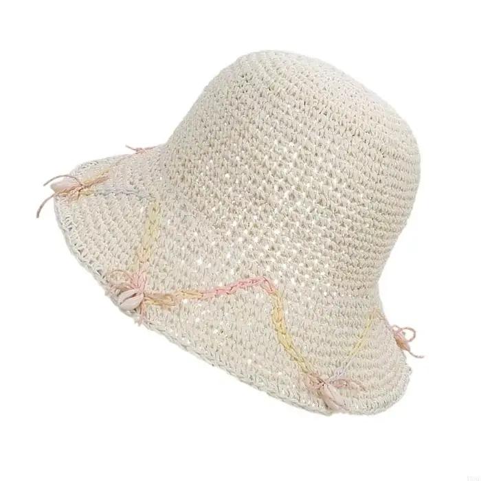 Chapeau victorien en paille élégant à mode