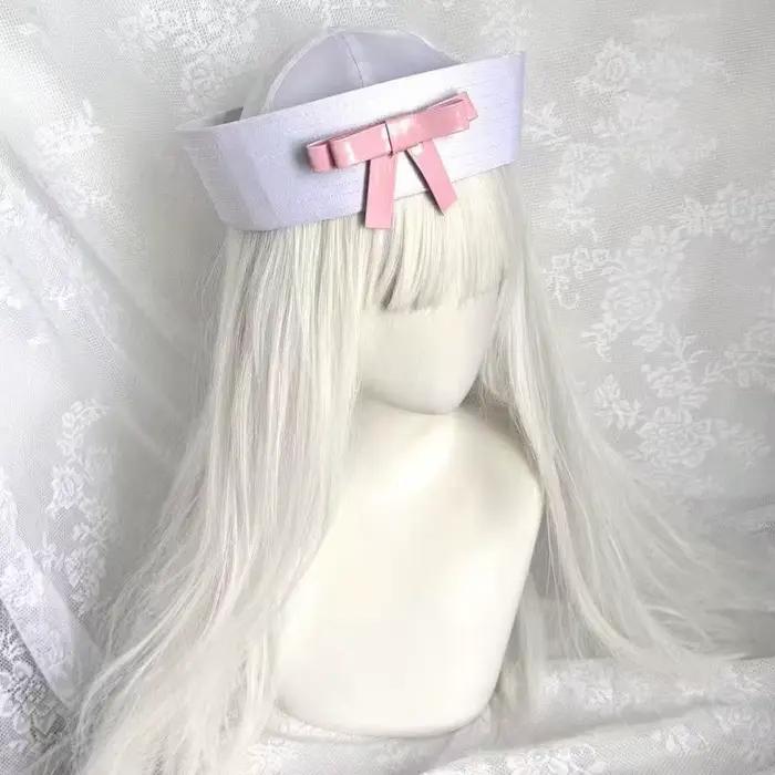 Chapeau de marin Cosplay avec nœud rose doux