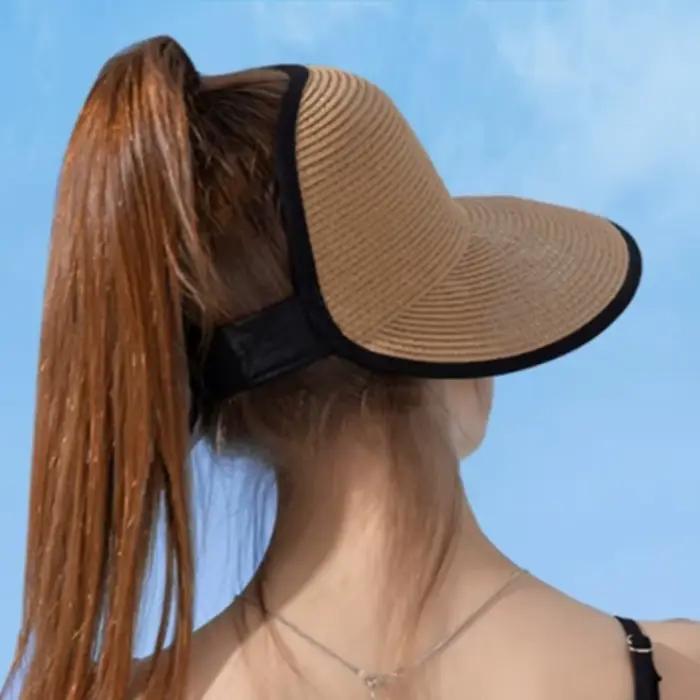Chapeau de soleil en paille pour femmes