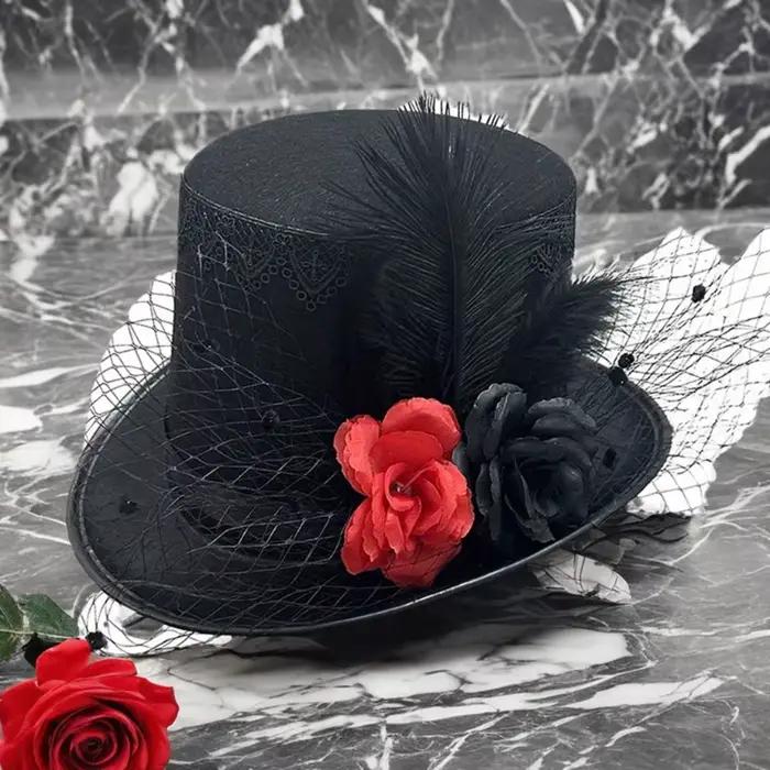 Grand Chapeau à Fleurs en Maille pour Femme et Homme