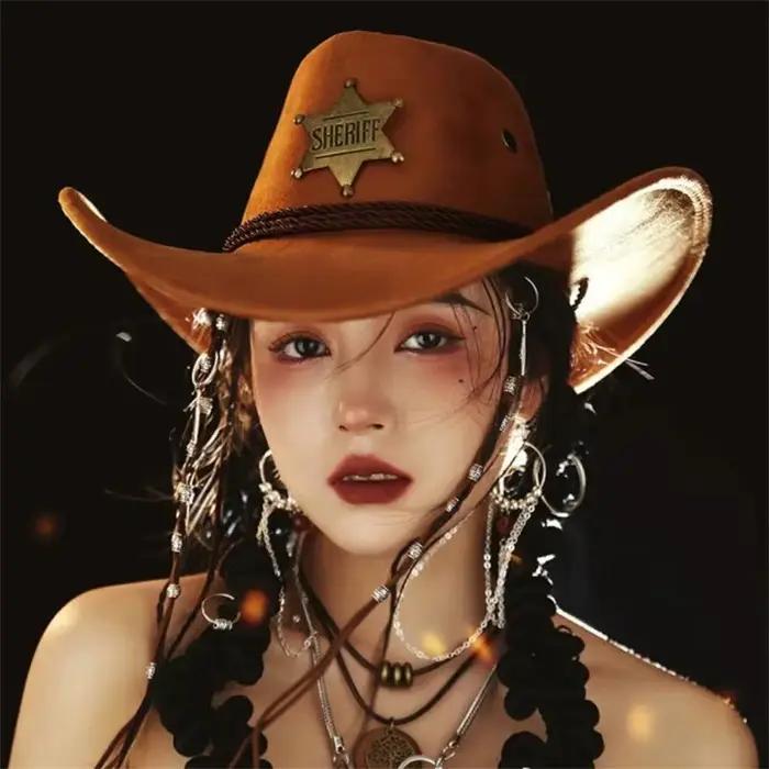 Chapeau de cowboy occidental pour hommes et femmes