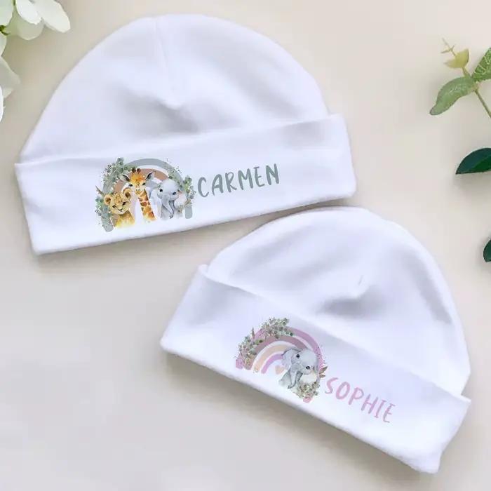 Chapeau personnalisé pour nouveau-né avec nom