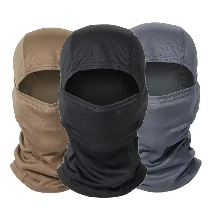 Cagoule tactique coupe-vent homme tricoté polyester protection anti-vent randonnée chasse ski vélo activité extérieure