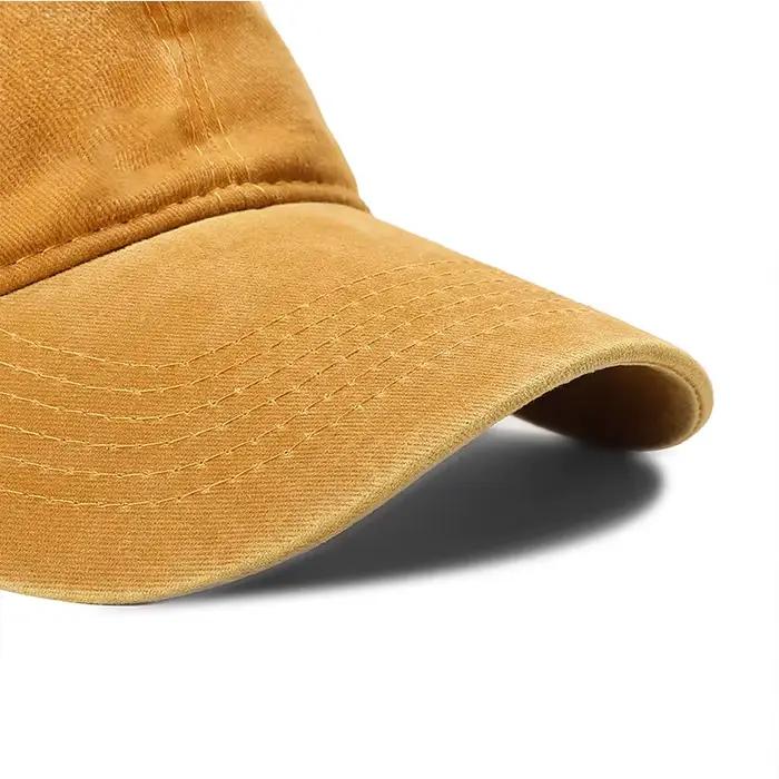 Casquette de Baseball brodée en coton lavé avec Logo personnalisé