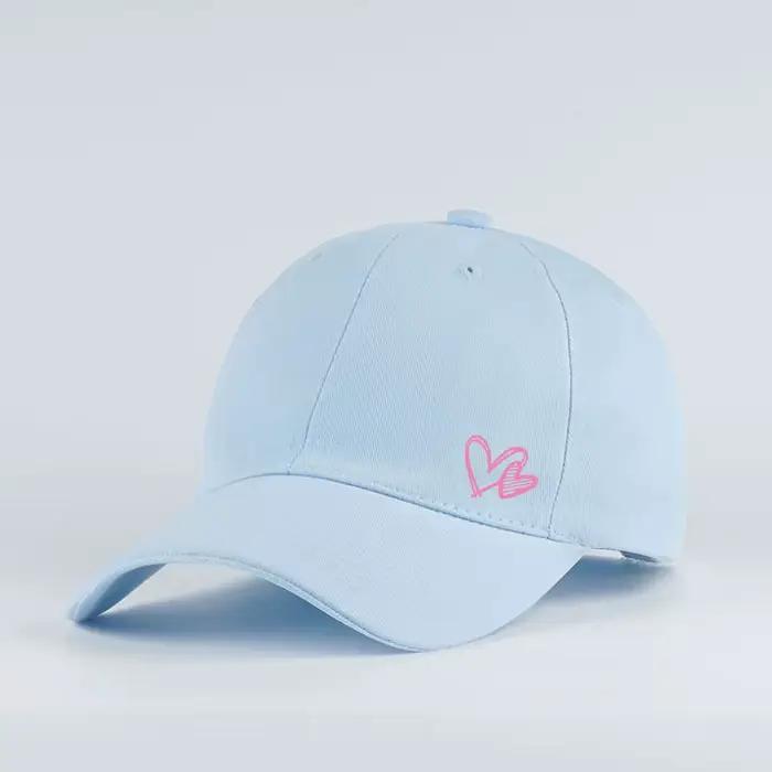 Casquette de baseball MLFO à double imprimé cœur rose