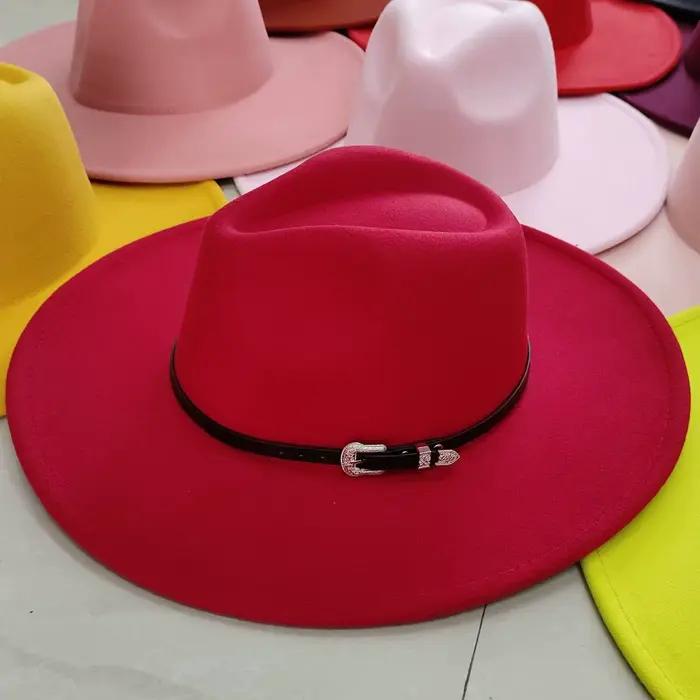 Chapeau Fedora classique en feutre pour hommes et femmes