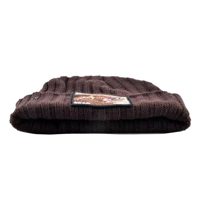 Bonnets tricotés ours brodés pour hommes et femmes