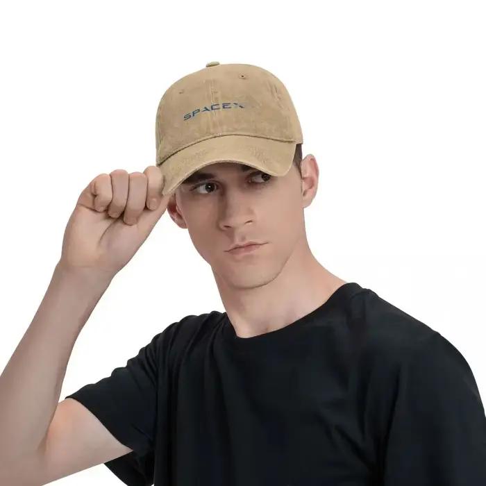 Casquette de Baseball Vintage avec Logo de SpaceX Space X