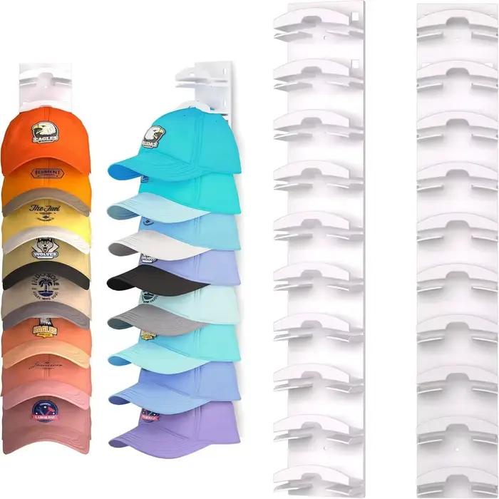 Étagère murale pour 18 casquettes et chapeaux