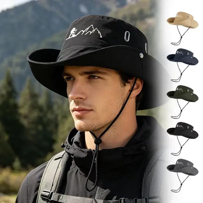Chapeau de pêcheur imprimé Hiker and Mountain