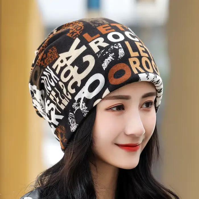 Bonnet ample tricoté décontracté pour femmes hiver motifs solides polyvalents à offrir pour activités quotidiennes