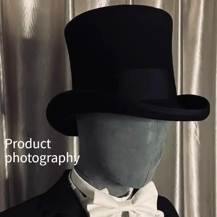 Nouveau chapeau haut-de-forme en feutre de laine blanche de 18 Cm de haut pour hommes, chapeau cylindrique doublé en Satin de qualité supérieure, vêtements de mariage, Costumes magiques de scène, hive